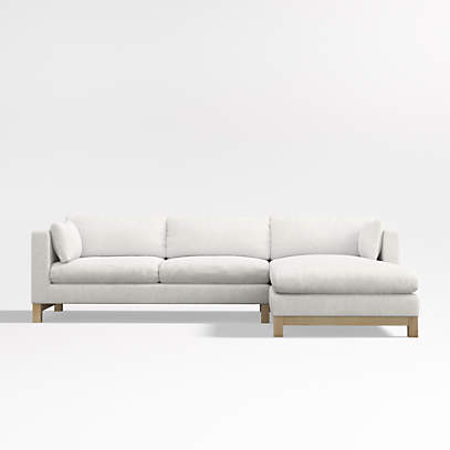 2 Piece Chaise Sectional With Wood Legs, Best Crate And Barrel Sofa Reddit