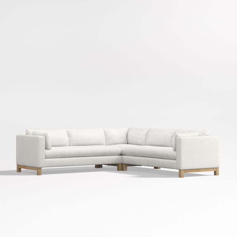 Pacific Bench 3Piece LShaped Sectional Sofa with Wood Legs + Reviews