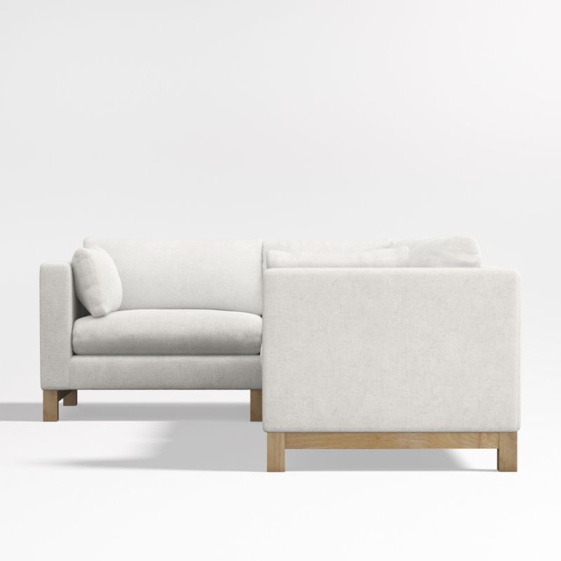 Pacific 3Piece Small LShaped Sectional Sofa with Wood Legs Crate