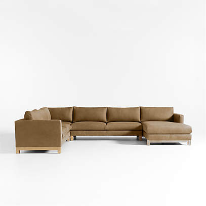 Leather U Shaped Sectional Sofa