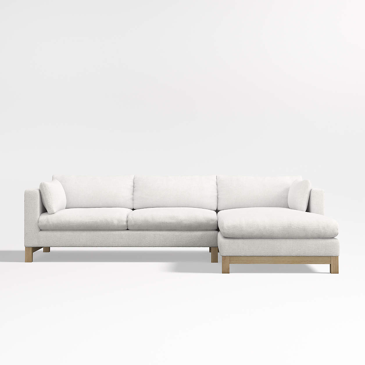 Pacific 2Piece DeepSeat Right Arm Chaise Sectional Sofa with Wood