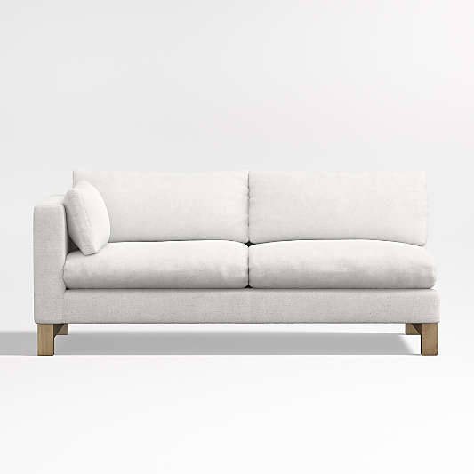 Pacific Deep-Seat Left-Arm Sofa with Wood Legs