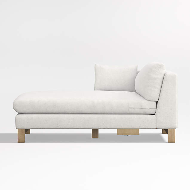 Cambria Green Velvet LeftArm Chaise Lounge Crate & Barrel