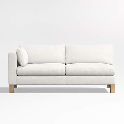 Pacific 2 Seat Left Arm Sofa With Wood, Left Arm Sofa