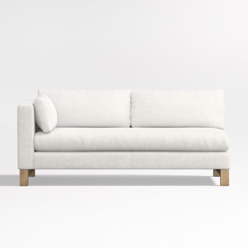 Viewing product image Pacific Bench Left Arm Sofa with Wood Legs - image 1 of 3