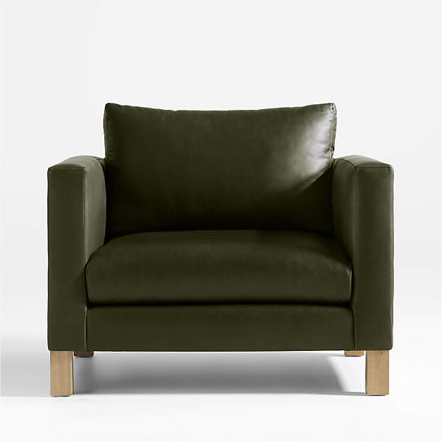 Gather Leather Swivel Chair + Reviews Crate & Barrel Canada