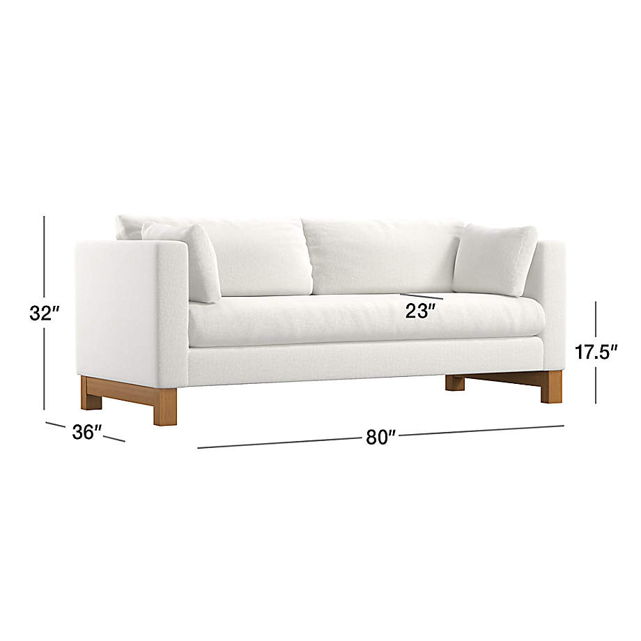 Pacific Track Arm Sofa with Wood Legs + Reviews | Crate & Barrel