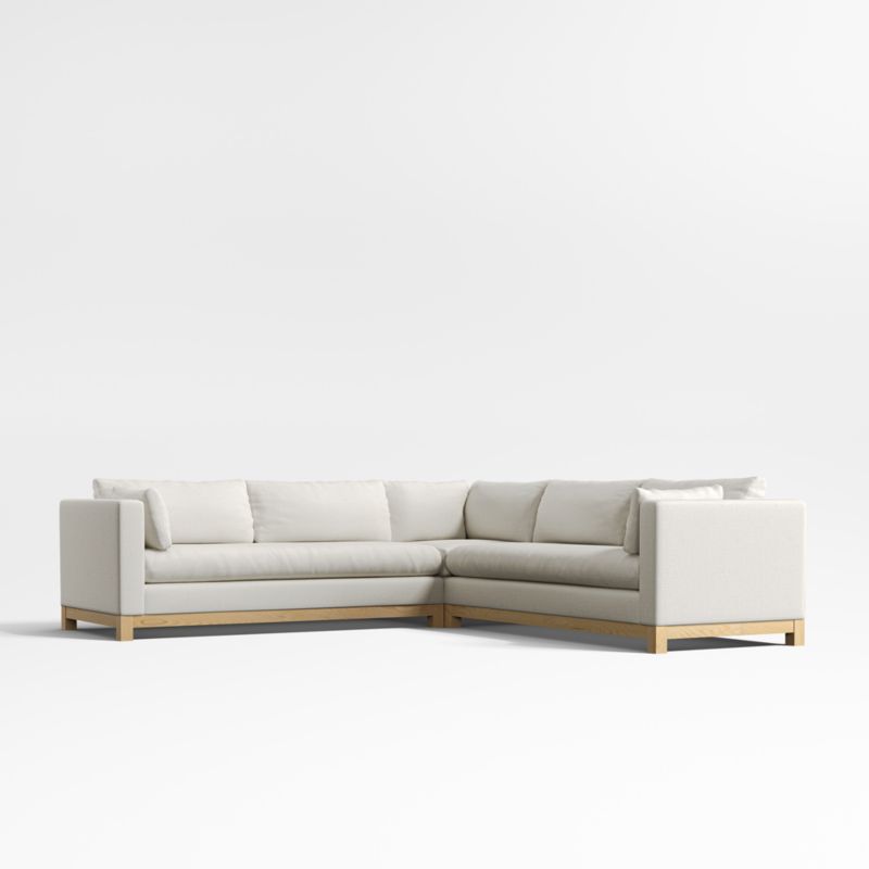 Pacific Wood Bench Seat 3-Piece Corner Sectional Sofa - image 0 of 9