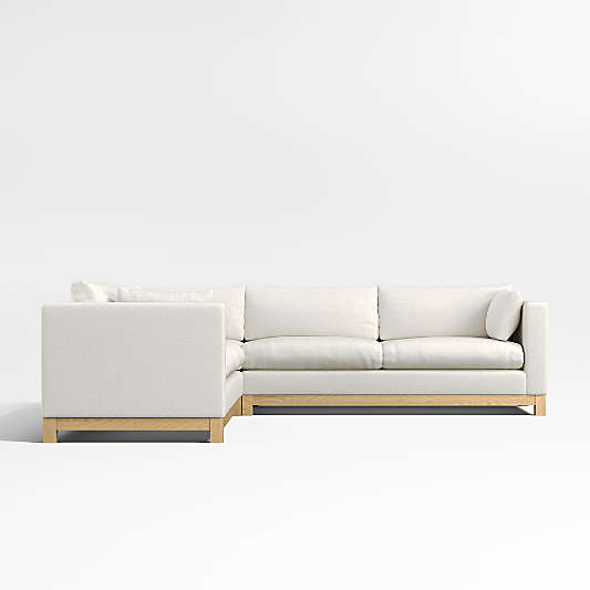 Pacific Wood Base 3-Piece L-Shaped Sectional Sofa