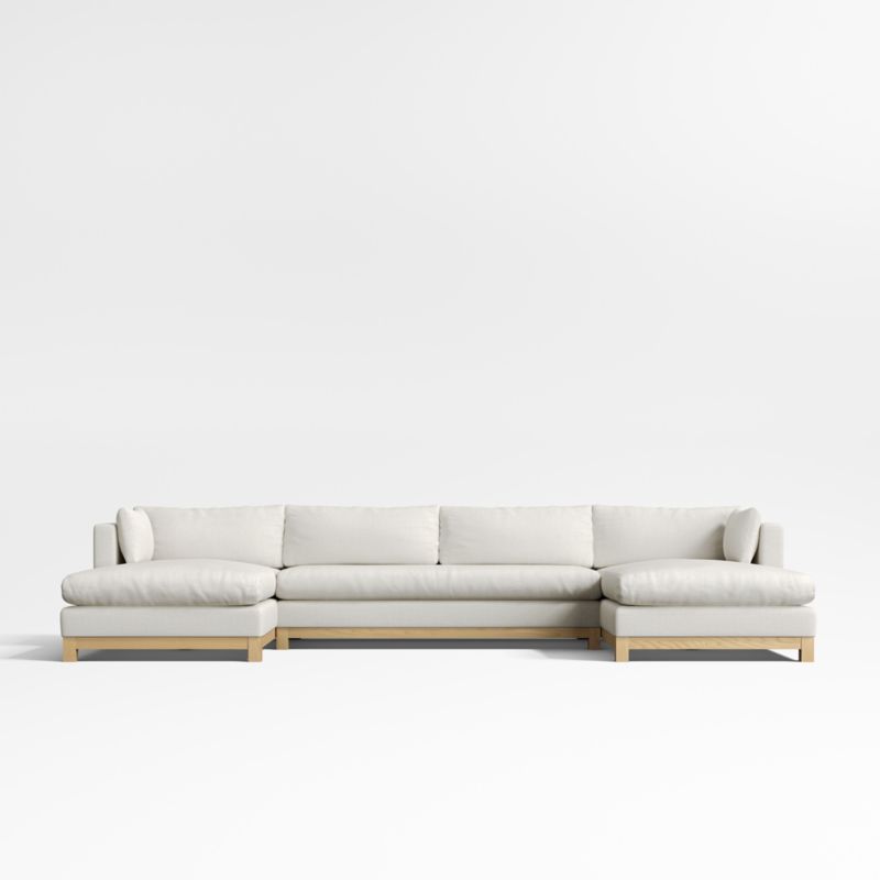 Pacific Wood Bench Seat 3-Piece U-Shaped Sectional Sofa - image 6 of 9