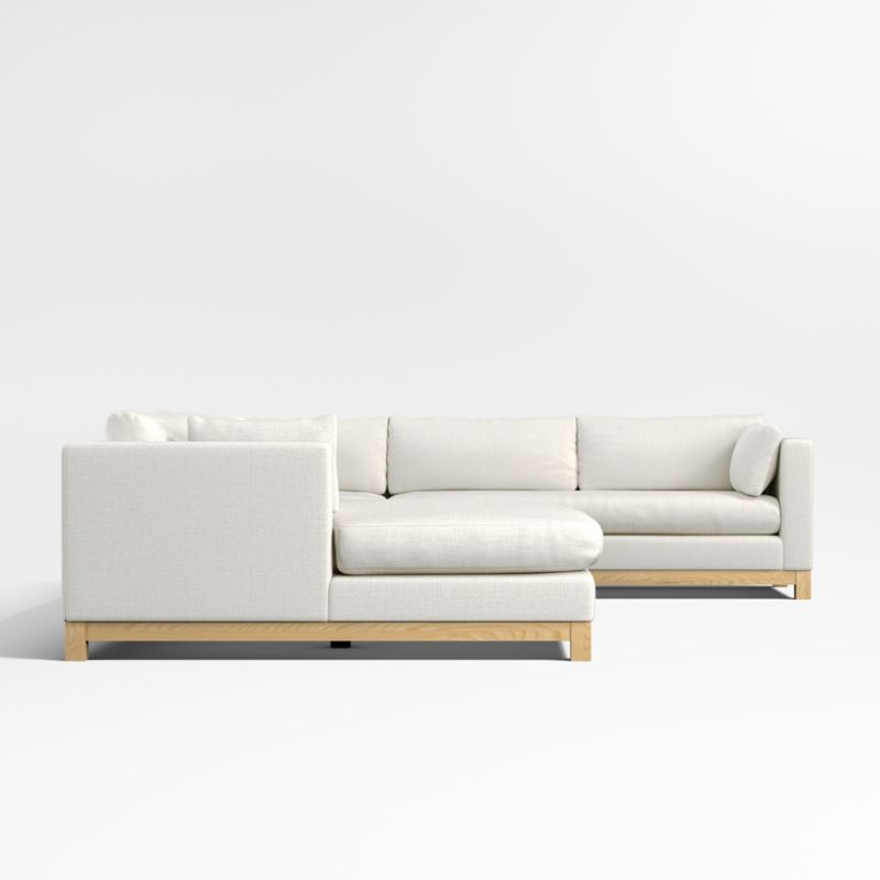 Pacific Wood Bench Seat 4-Piece L-Shaped Sectional Sofa with Chaise - image 7 of 9