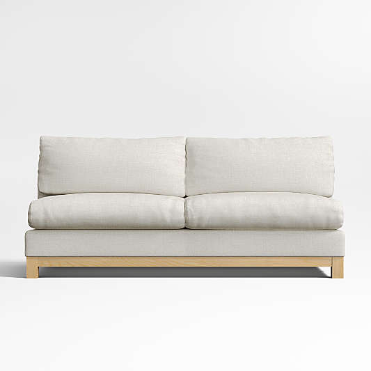 Pacific Wood Base Armless Sofa Sectional Piece