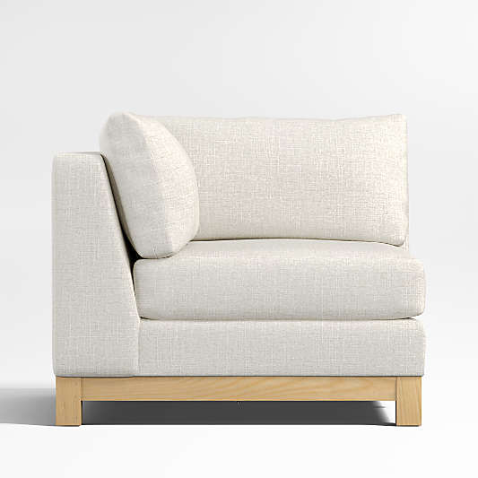 Pacific Wood Base Corner Chair Sectional Piece