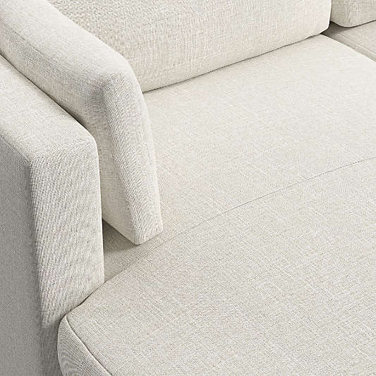 Pacific Wood Base Left-Arm Chaise Lounge Sectional Piece