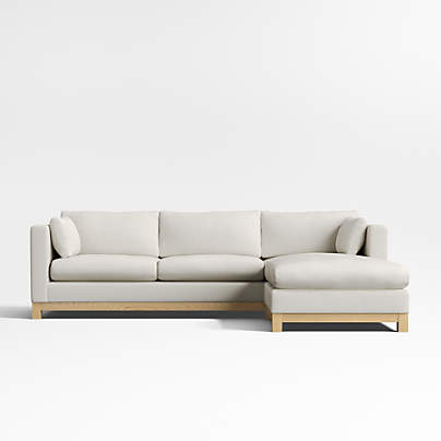 Pacific Wood Base 103" Reversible Chaise Lounge Sectional Sofa