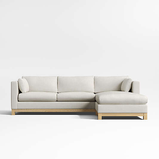 Pacific Wood Base 103" Reversible Chaise Lounge Sectional Sofa