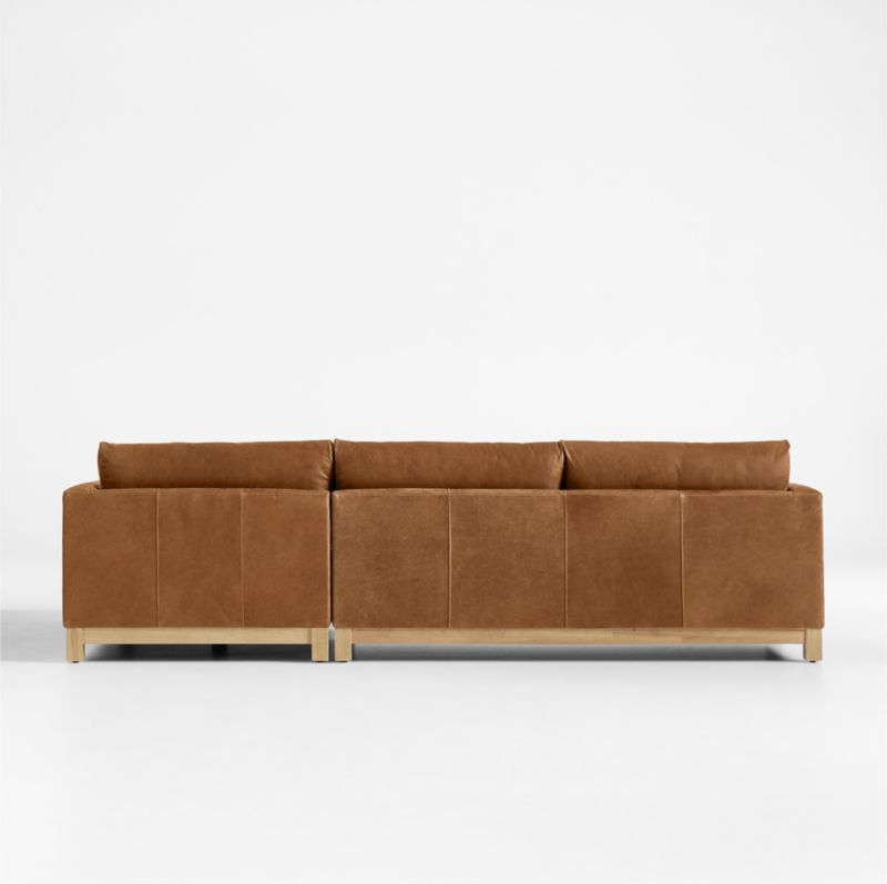 Pacific Wood Leather 2-Piece Chaise Sectional Sofa - image 5 of 8