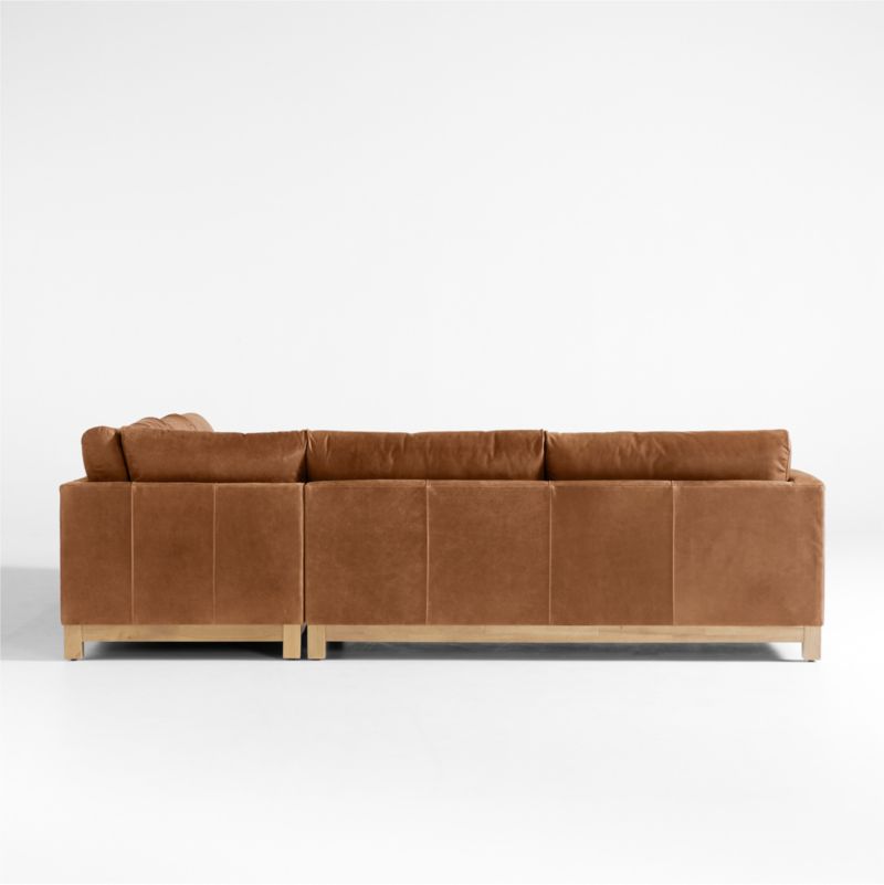 Pacific Wood Leather 3-Piece L-Shaped Sectional Sofa - image 3 of 6