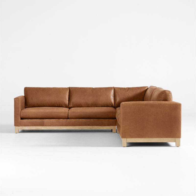 Pacific Wood Leather 3-Piece L-Shaped Sectional Sofa - image 5 of 6