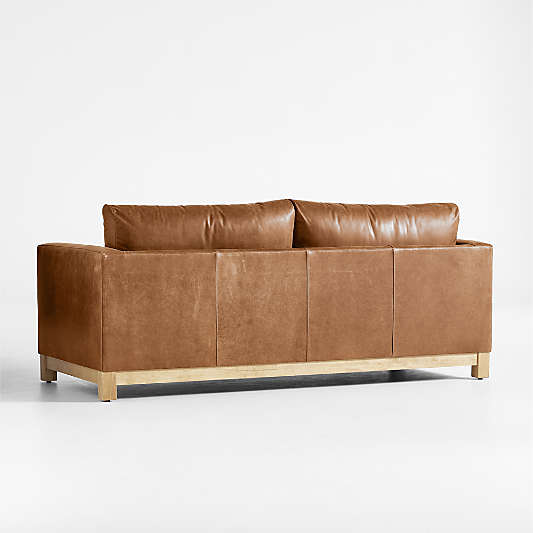 Pacific Wood Leather Bench Sofa