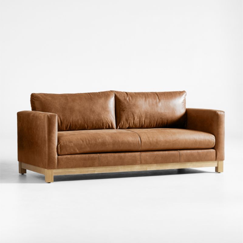 Pacific Wood Leather Bench Sofa