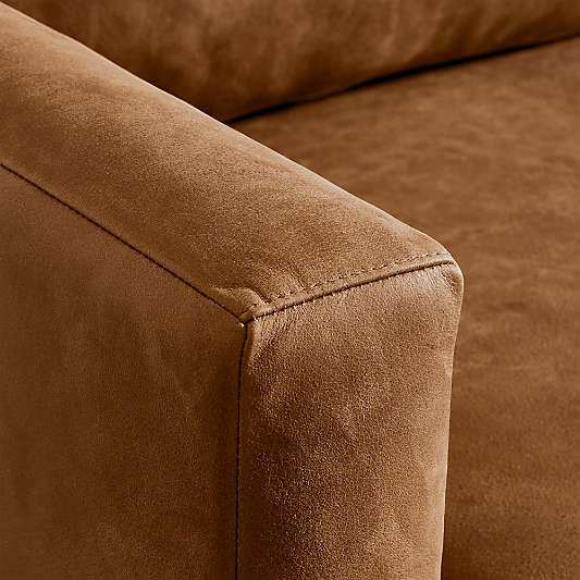 Pacific Wood Base 2-Piece Leather Sectional Sofa with Chaise Lounge