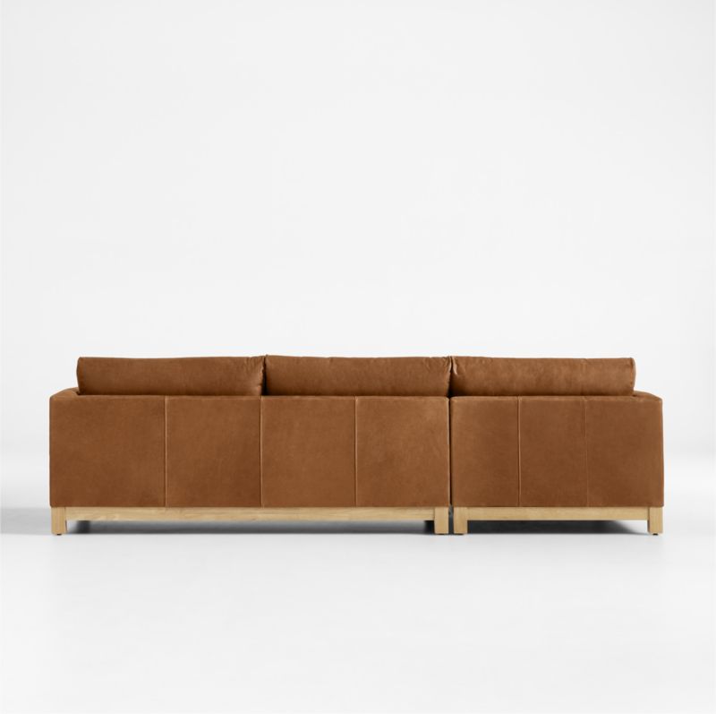 Pacific Wood Leather 2-Piece Chaise Sectional Sofa - image 5 of 7