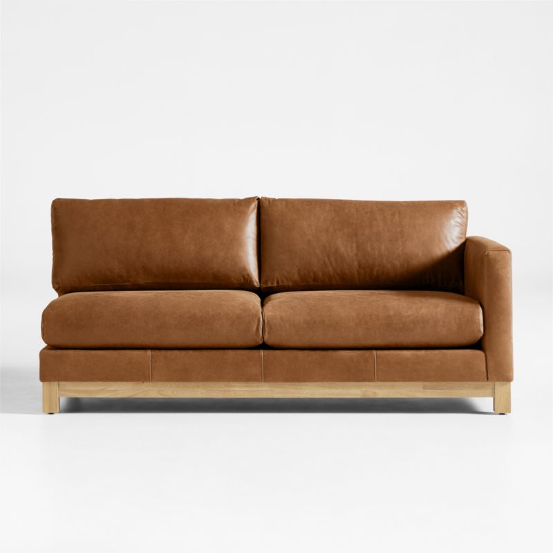 Pacific Wood Leather Right-Arm Sofa - image 0 of 2