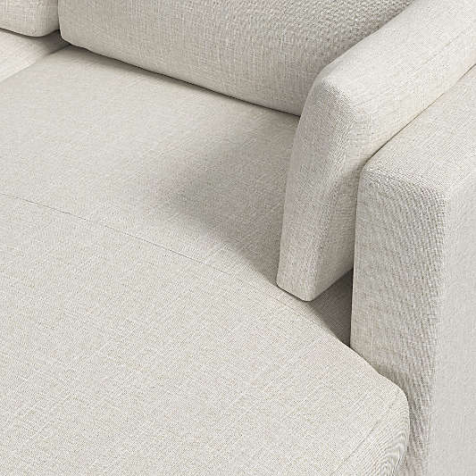 Pacific Wood Base Right-Arm Chaise Lounge Sectional Piece