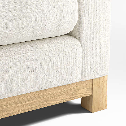 Pacific Wood Base 2-Piece Sectional Sofa with Chaise Lounge