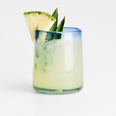 View Pacifico Blue Rim 12-Oz. Double Old-Fashioned Glass details