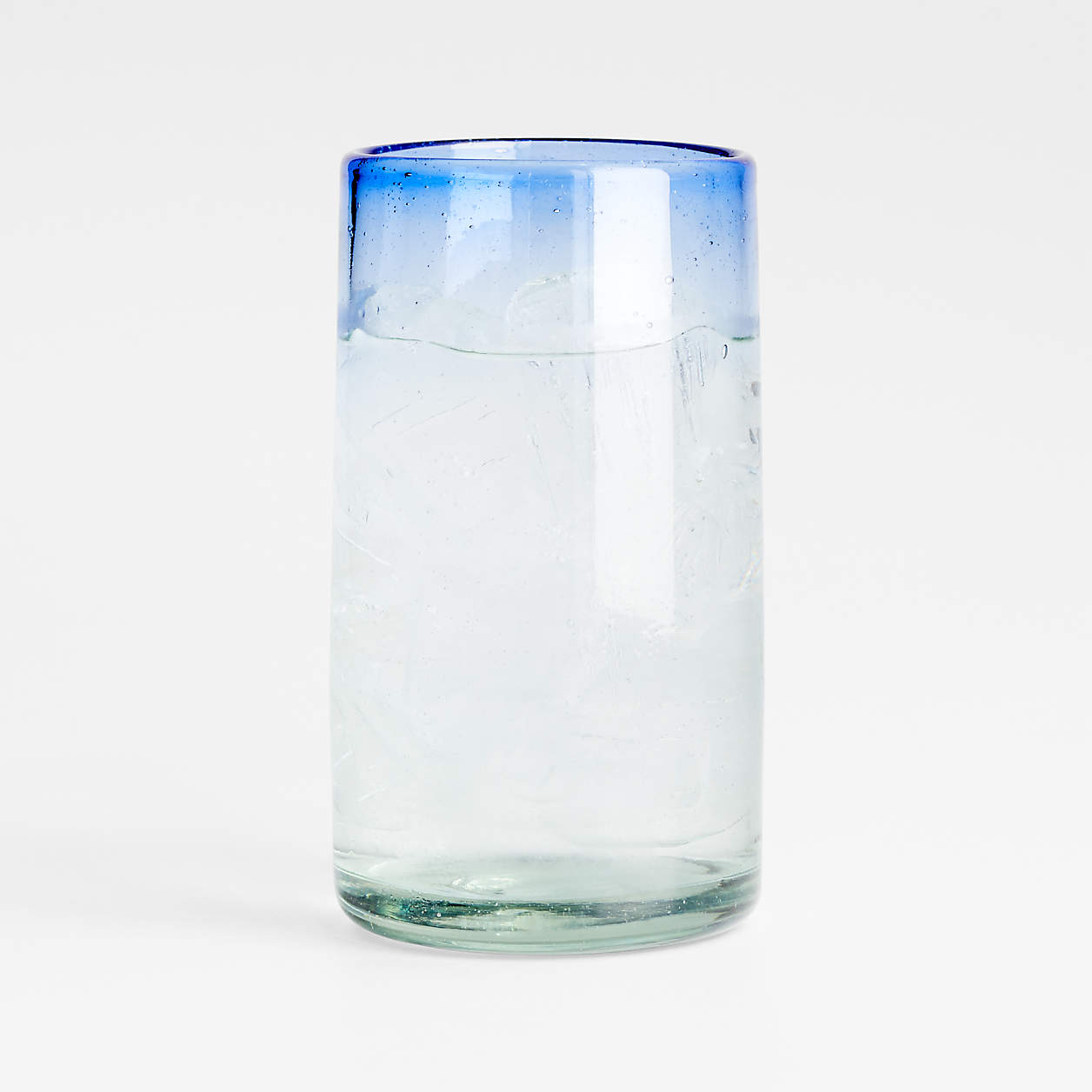 Pacifico Blue Rim Highball Glass + Reviews Crate & Barrel