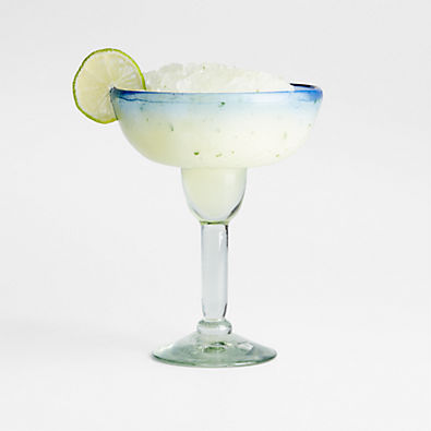 View Pacifico 15-Oz. Blue Rim Margarita Glass details