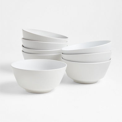 View Paige White Bowls, Set of 8 details
