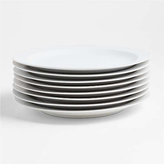 Paige White Dinner Plates, Set of 8