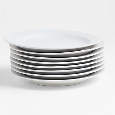 View Paige White Salad Plates, Set of 8 details