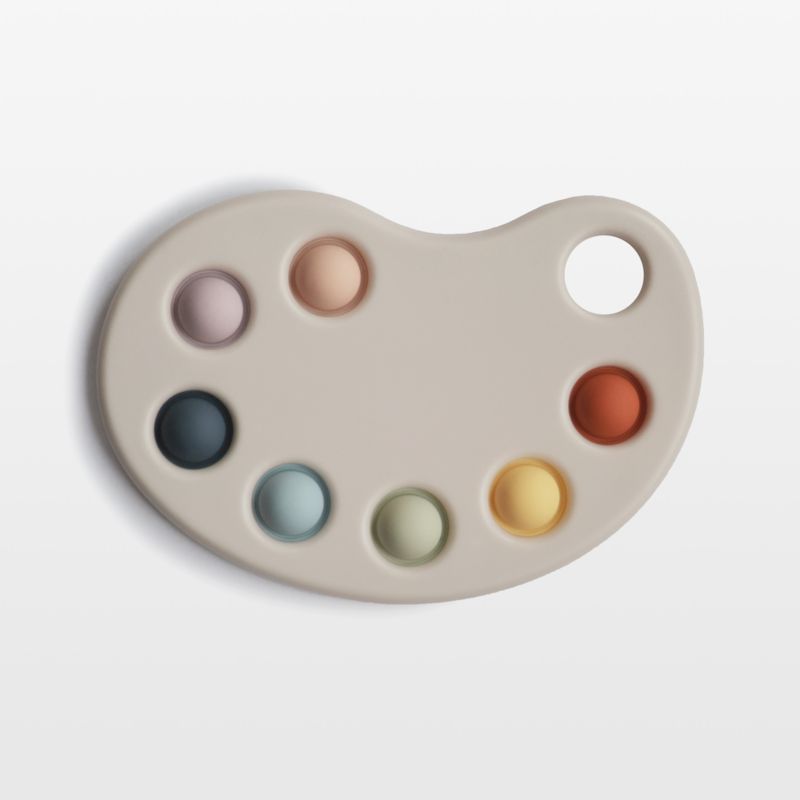 Mushie Silicone Paint Palette Baby Press Toy - image 0 of 6