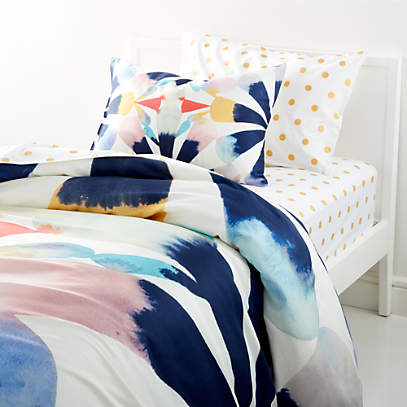 Painted Fan Kids Twin Duvet Cover, Crate And Barrel Duvet Covers Twin