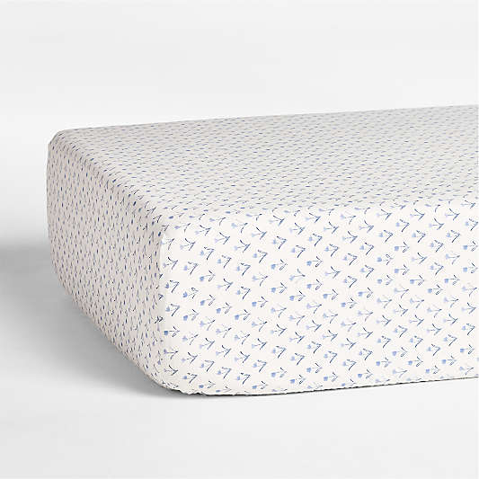 Painted Pasture 100% Organic Cotton Baby Crib Fitted Sheet