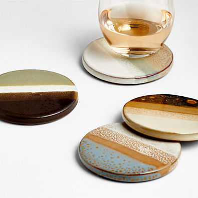 View Painterly Coasters, Set of 4 details