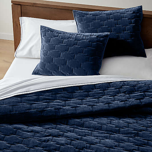 Palazzo King Blue Velvet Quilt