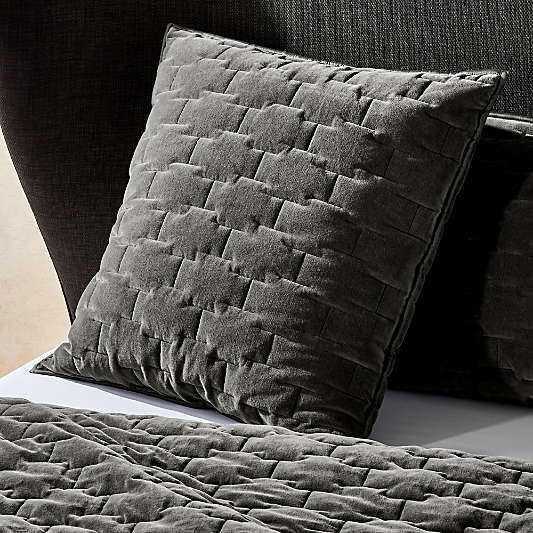 Palazzo Euro Grey Velvet Sham