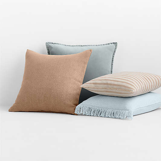 Pale Blue and Warm Sand Beige