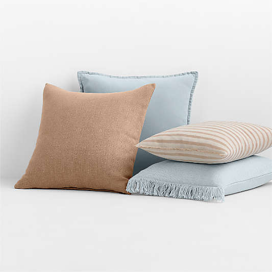 Pale Blue and Warm Sand Beige