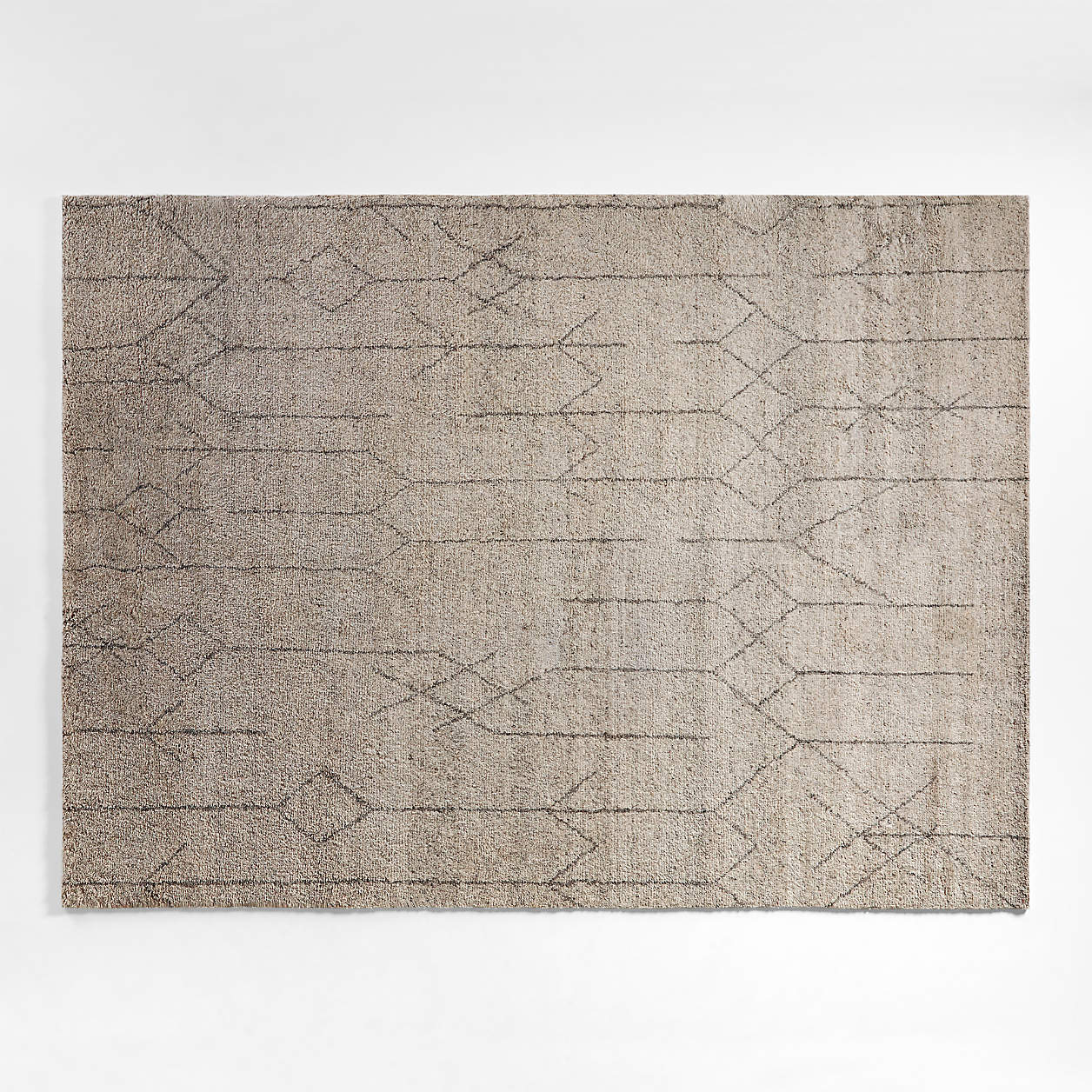 Palencia Wool Light Grey Rug 9'x12' + Reviews Crate & Barrel