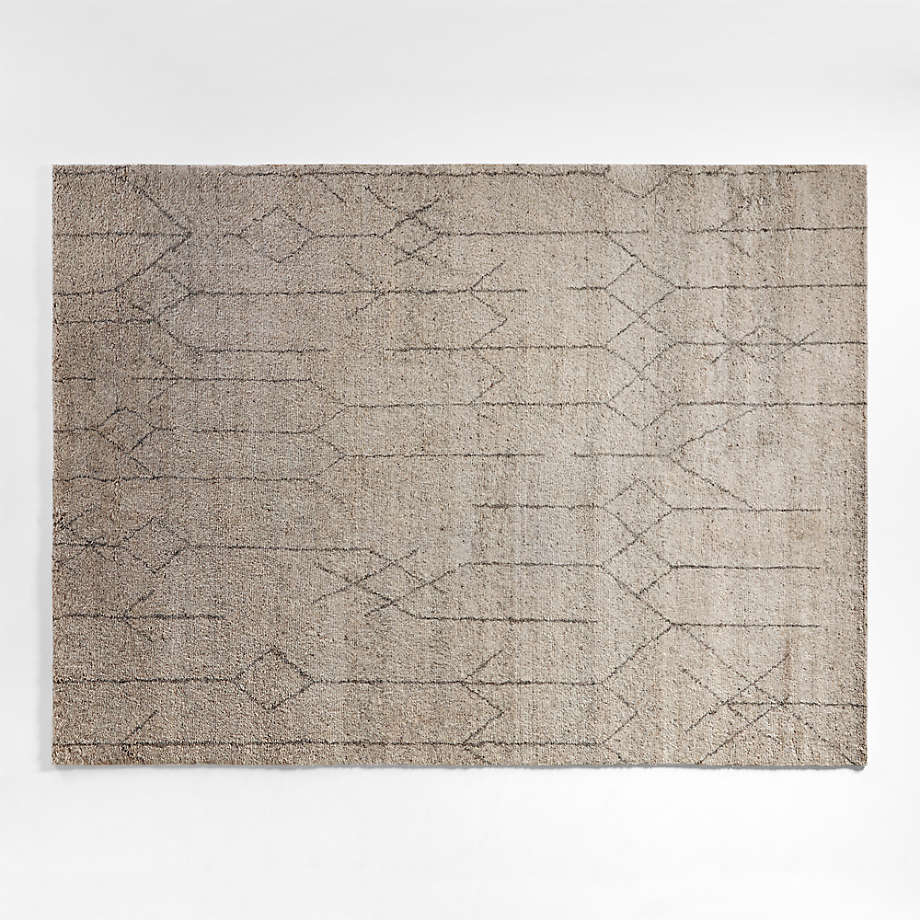 Palencia Wool Light Grey Area Rug 9'x12' + Reviews Crate & Barrel