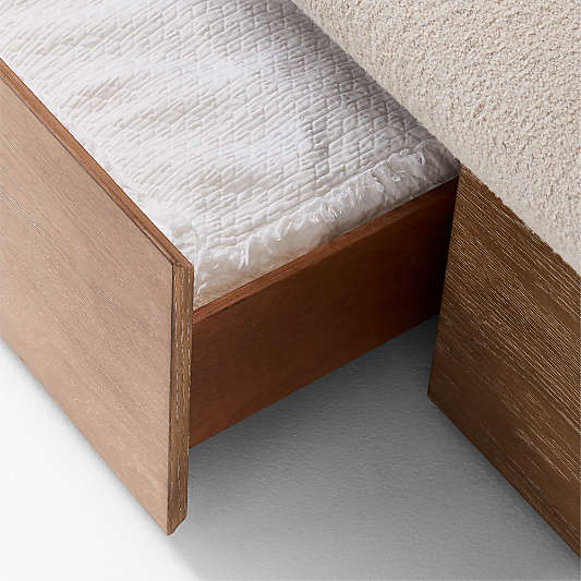 Palermo Wood & Upholstered 2-Drawer Storage Bed