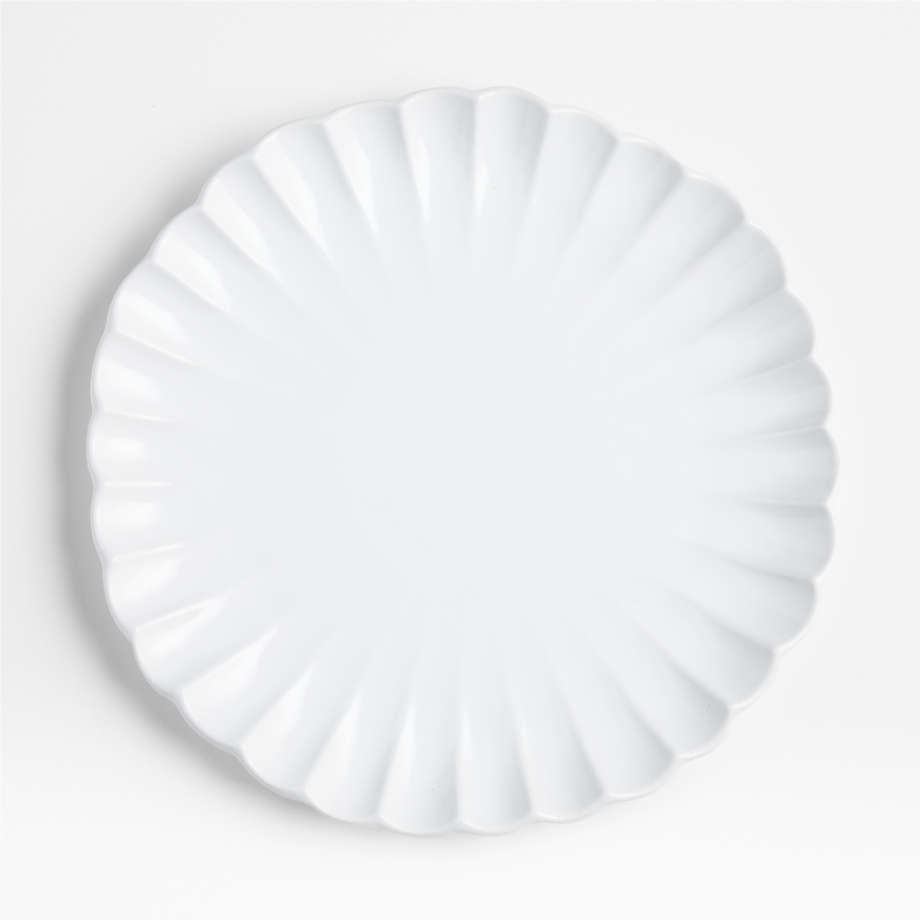 Palermo Scallop Stoneware Dinner Plate + Reviews | Crate & Barrel