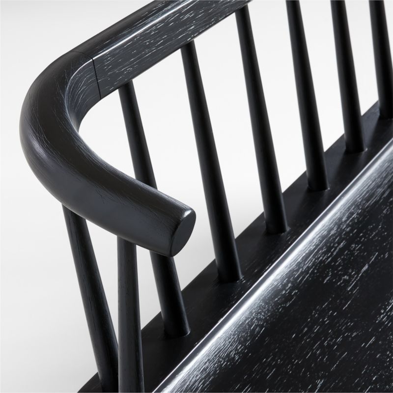 Pali Black Wood Dining Bench - image 5 of 10