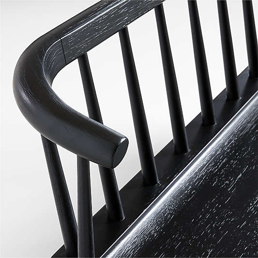 Pali Black Wood Dining Bench